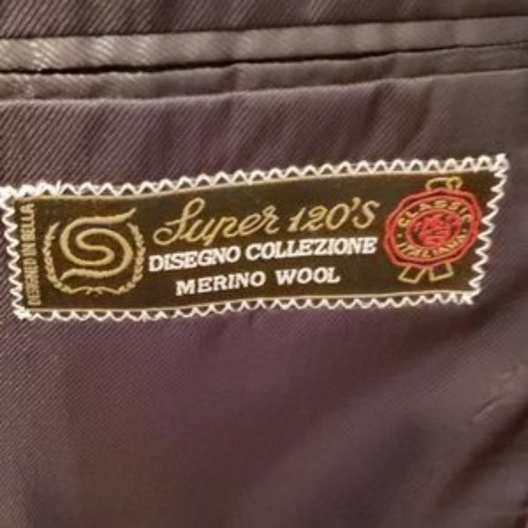 MEN MONTEFINO Hand Tailored Blk Merino Wool Jkt Sz 40R - Picture 2 of 8